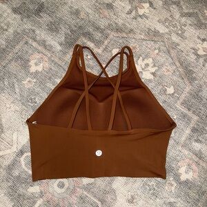 Lululemon High Neck Brown Sports Bra